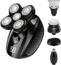 Electric Razor for Men, 5 In 1 Facial Body LED Wet And Dry Electric Shaver Grooming Kits Electric Razor Beard Rotary Rechargeable Shaving Bald Machine
