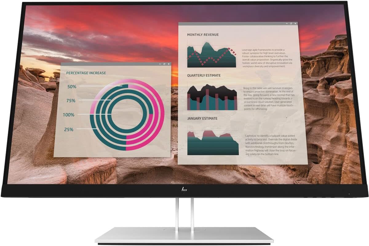 HP E27u G4 189T3AA#ABA 27' QHD 2560 x 1440 (2K) HDMI, DisplayPort, USB-C Monitor