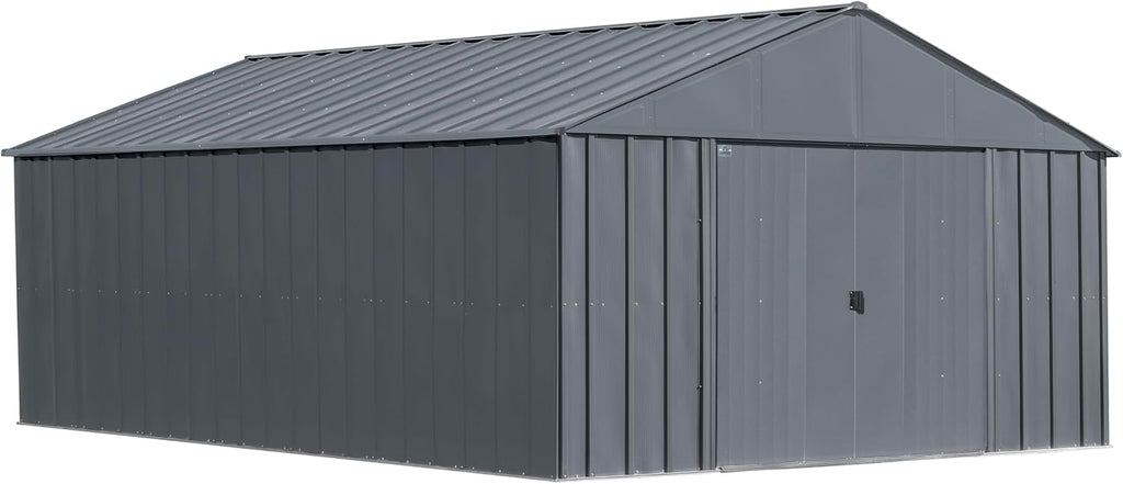 Arrow Classic Metal Shed, 12 x 17, Charcoal