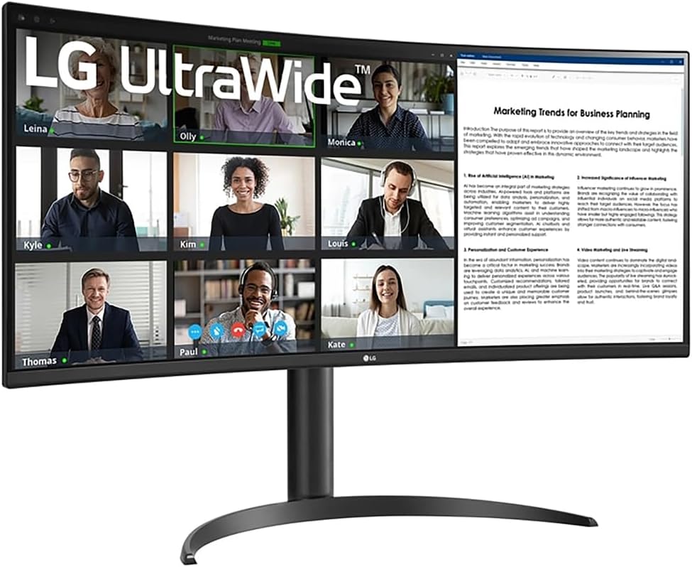 LG 34WR55QK-B 34' Curved UltraWide WQHD HDR 10 100Hz Monitor with USB Type-C Bundle with Elite Suite 18, 2X HDMI Cable and Deco Gear CPS Exclusive 26 Month Protection Pack (BEACH-CPS-26M500)