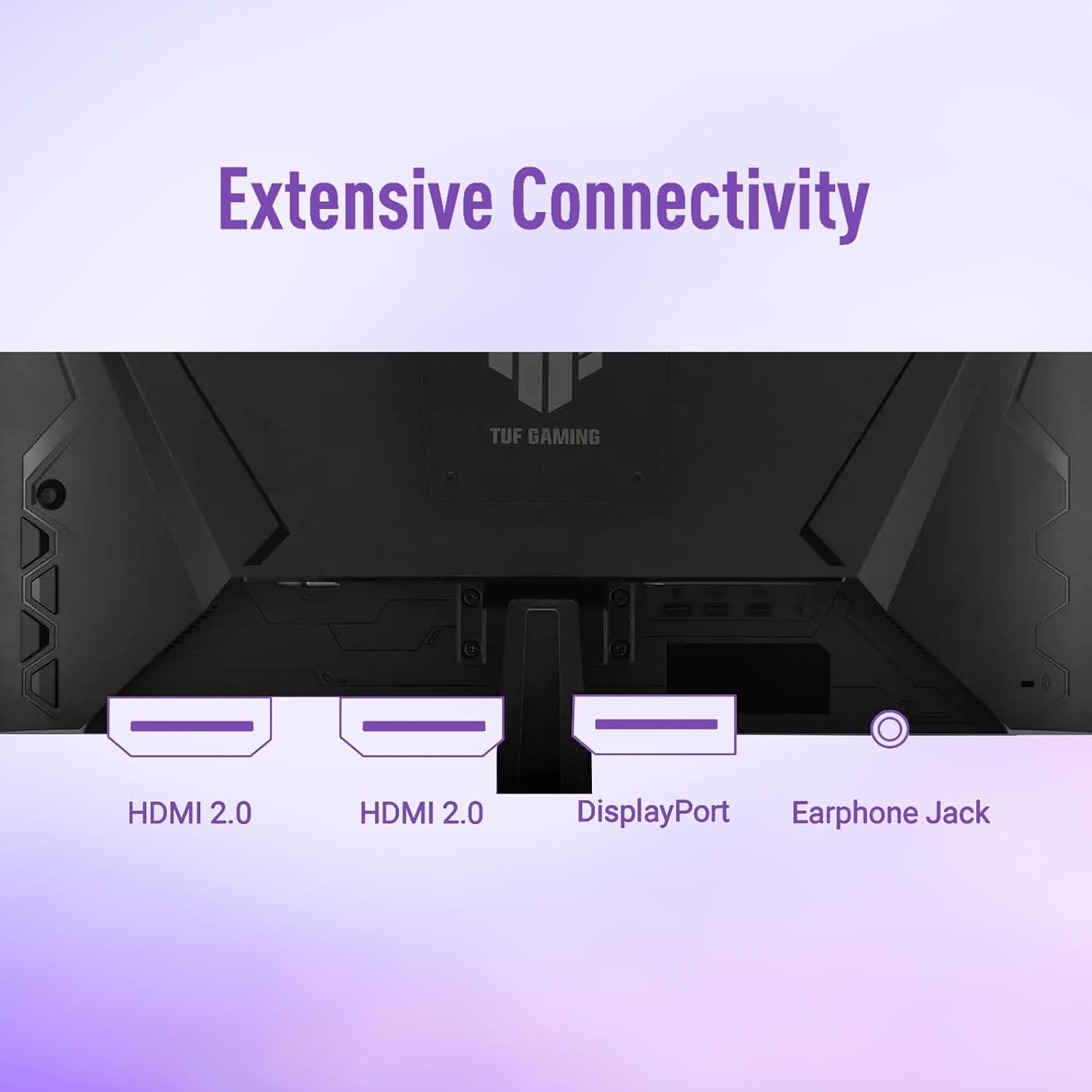 ASUS TUF 24' FHD Gaming Monitor, Fast IPS Display, 240Hz Refresh Rate, 0.3ms Response Time, G-SYNC Compatible, FreeSync Premium, ELMB Sync, AI-Powered Gaming Features, Built-in Speakers - Black