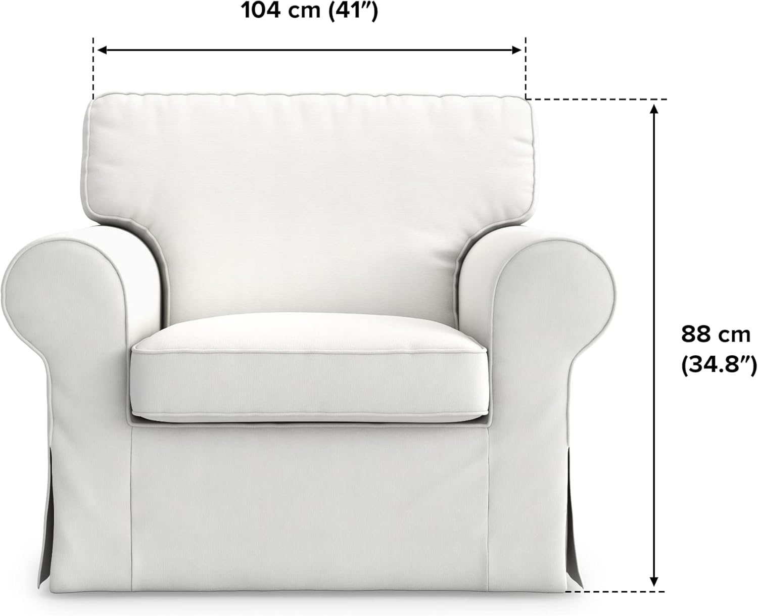 Ektorp Chair Cover Replacement for IKEA Ektorp Armchair Cover, Ektorp Chair Slipcover, Ektorp Cover Only!(Daily Off White)