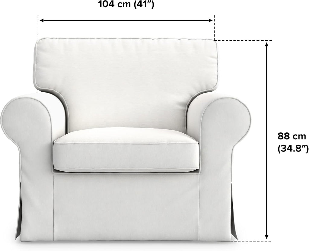 Ektorp Chair Cover Replacement for IKEA Ektorp Armchair Cover, Ektorp Chair Slipcover,Ektorp Cover Only!(Daily Dark Grey)