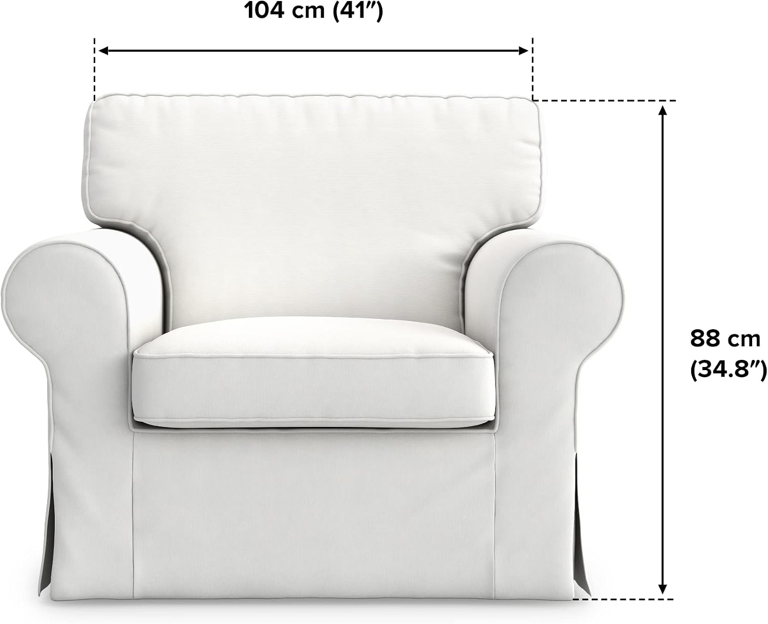 Ektorp Chair Cover Replacement for IKEA Ektorp Sofa Cover, Ektorp Armchair Cover, Ektorp Cover Only!(Daily Blue)