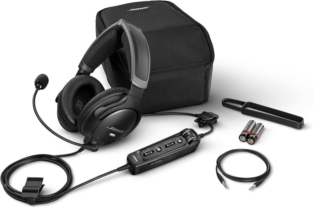 Bose A30 Bluetooth Aviation Headset - Lightweight Comfortable Design, Adjustable ANR and Noise Cancelling Microphone, [XLR (5 pin)] – Black
