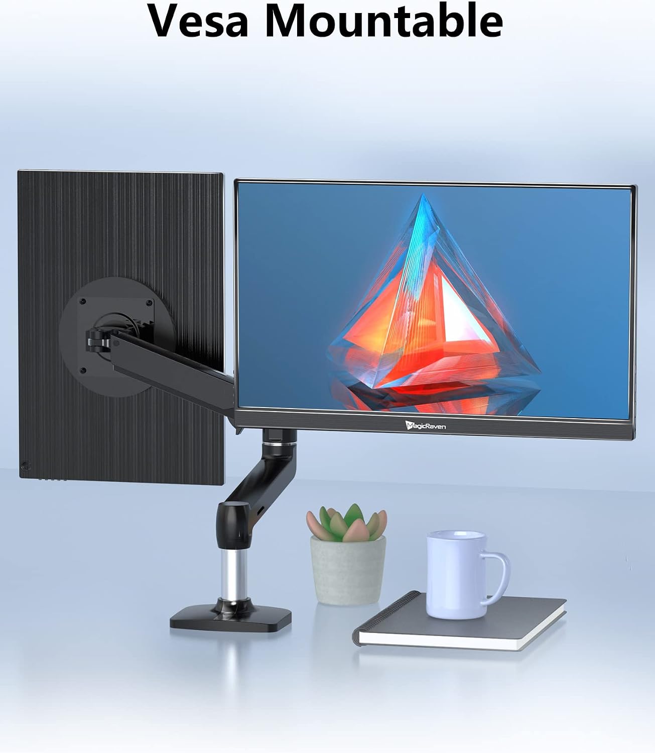 MAGICRAVEN 4K Portable Monitor, 16' 3840x2400 IPS Laptop Screen, 1500:1, 400 Nits Screen USB C HDMI Computer Gaming Display with Speakers & Smart Cover, Travel Monitor for PC Phone PS5/4 Xbox Switch
