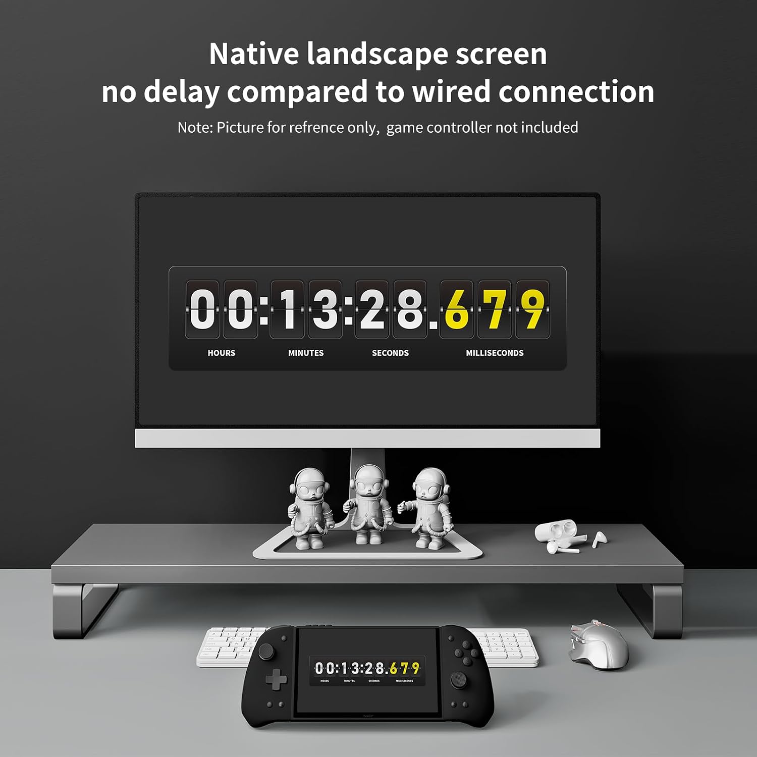 7' 60Hz Streaming Gaming Handheld 0 Latency 100ft Wireless Game Console Screen for PC,Xbox,PS5/4,Switch,Portable Monitor Touchscreen USB C HDMI External Gaming Monitor(V3)