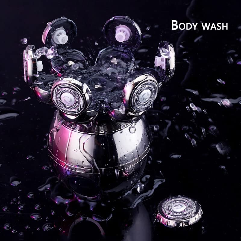Head Shavers for Bald Men, 5 In 1 Pro Wet Dry Electric Shaver For Men Beard Hair Trimmer Face Electric Razor Rechargeable Bald Head Shaving Machine LCD Display