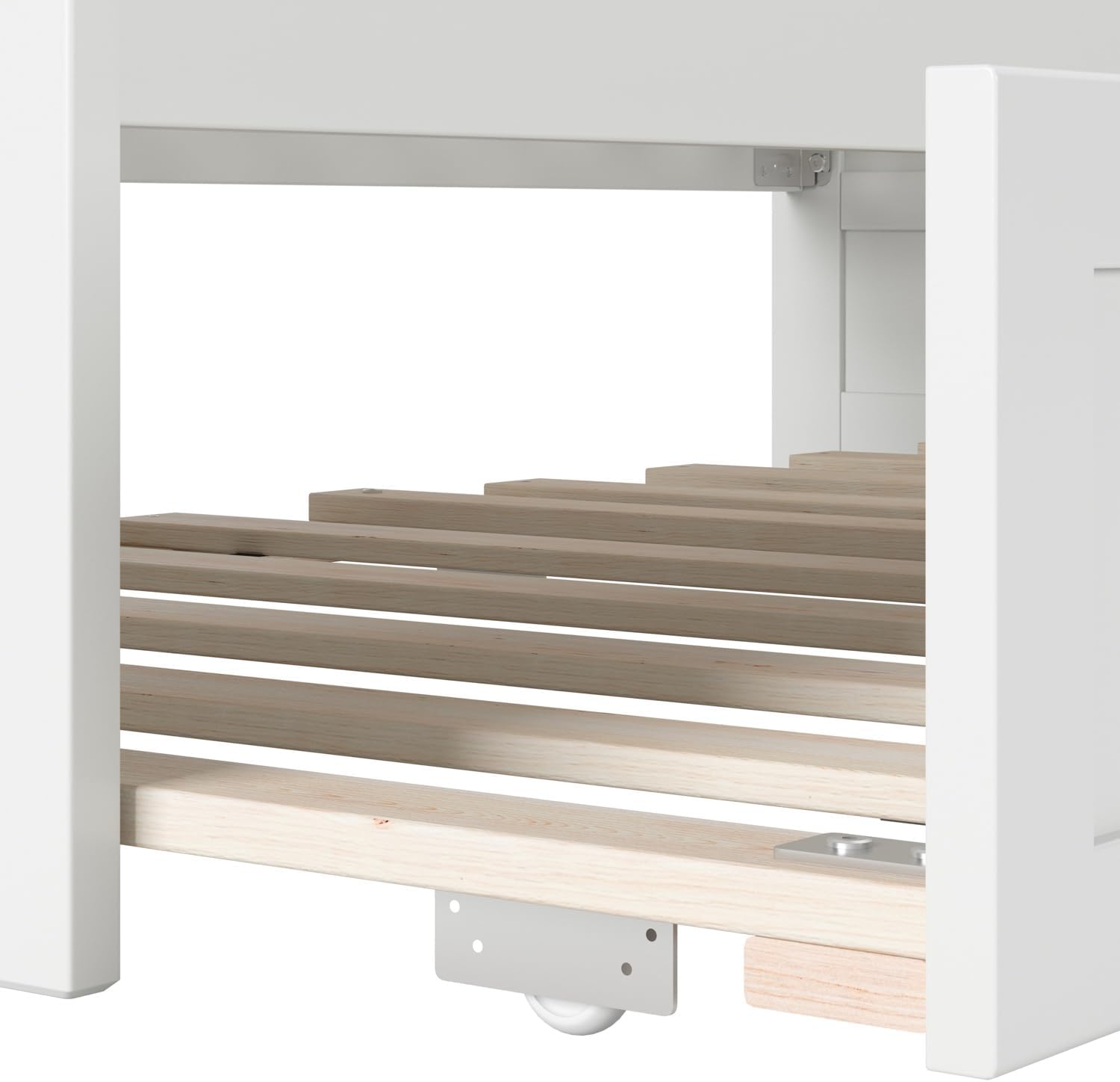AFI, Acadia Twin Size Wood Daybed Frame with Twin Trundle, White