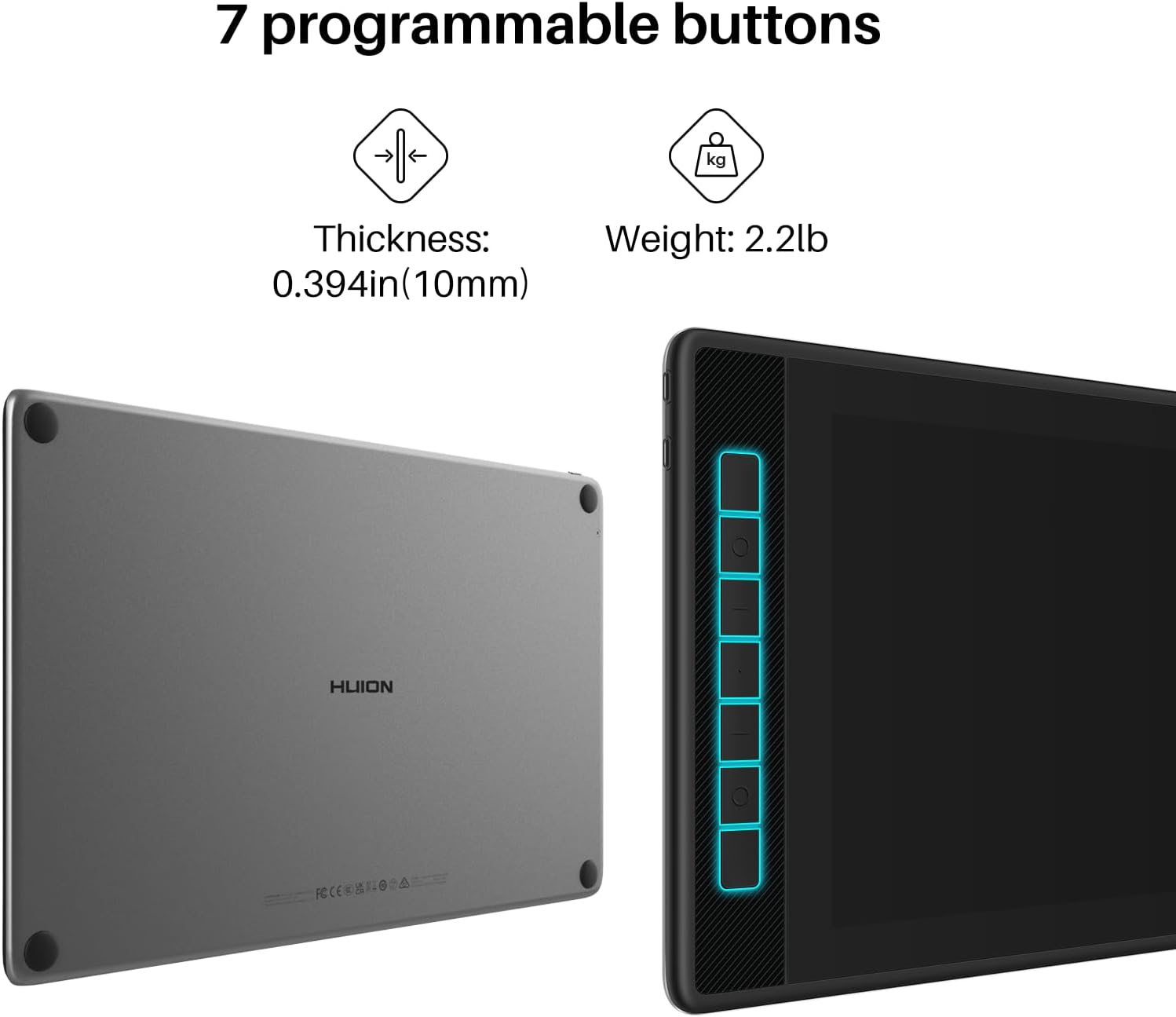 HUION Kamvas Pro 13 2.5K QHD Graphics Monitor Drawing Tablet with Screen QLED Full Lamination Battery-Free Stylus PW517 for Windows PC, Mac, Android, 13.3inch Digital Drawing Tablet Pen Display