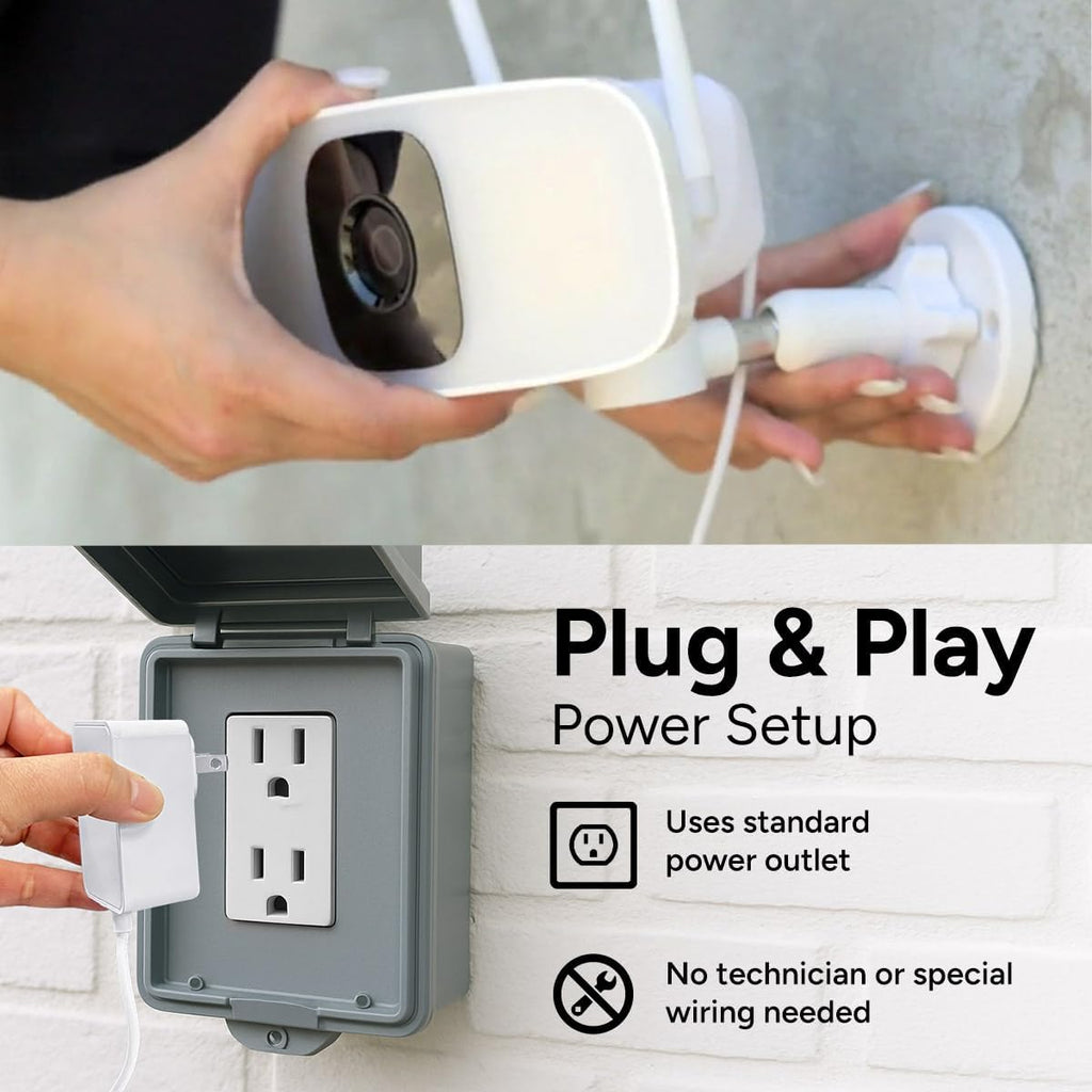 Lorex Connect 2K Floodlight Wi-Fi Security Camera | New Connect App | 160° Pan Coverage | Person Detection | Live Auto-Tracking | Color Night Vision | 2-Way Talk | Cloud & Local Storage Option