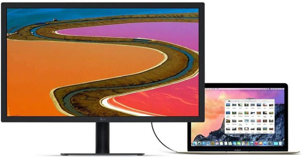 27' LG Ultra HD 5K Ultra Slim USB-C Monitor Widescreen LED IPS LCD w/Webcam - Black - 27MD5KA-B (Renewed)