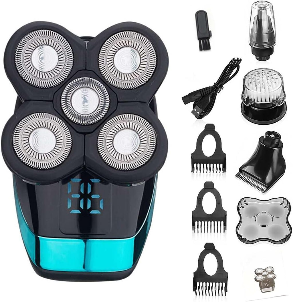 Head Shavers for Bald Men, Wet Dry Electric Shaver for Men Beard Hair Trimmer Electric Razor Rechargeable Bald Shaving Machine LCD Display Grooming Kit