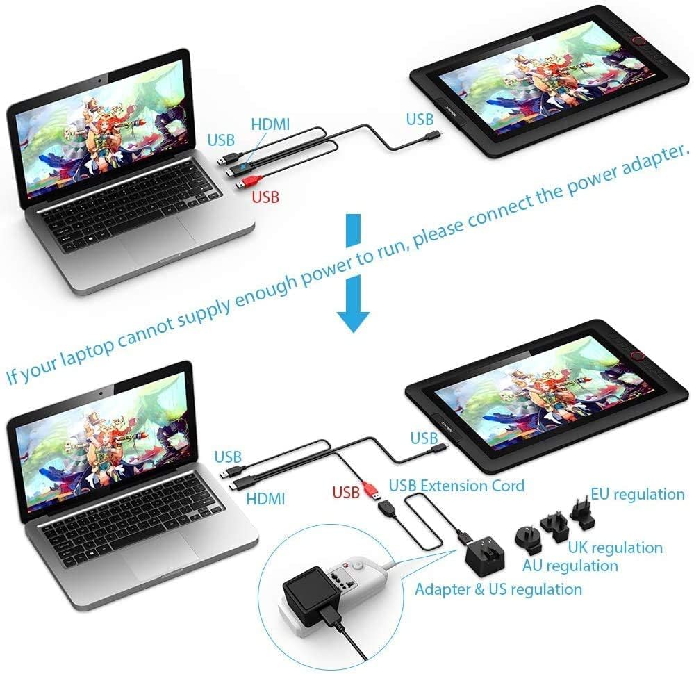 15.6' Drawing Tablet with Screen XPPen Artist 15.6 Pro Tilt Support Graphics Tablet Full-Laminated Red Dial (120% sRGB) Drawing Monitor Display 8192 Levels Pressure Sensitive & 8 Shortcut Keys
