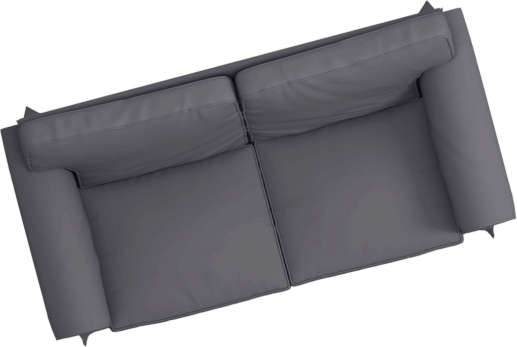 Sofa Covers Compatible with IKEA Ektorp 3 Seat Sofa Slipcovers (Polyester Flax Dark Gray, Ektorp Loveseat)