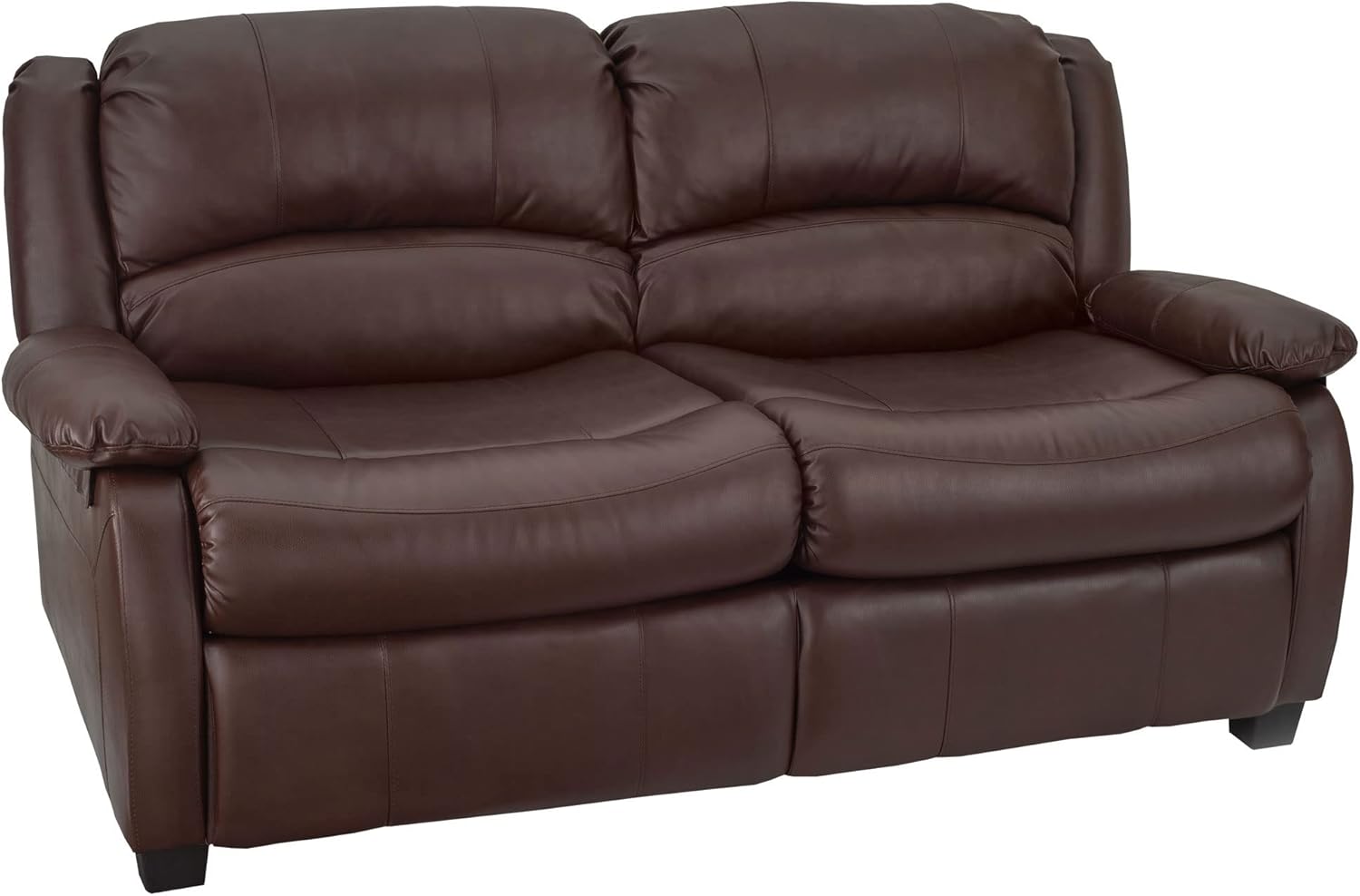RecPro Charles Collection | 65' RV Hide A Bed Loveseat | Memory Foam Mattress | Sleeper Sofa | Pull Out Couch | RV Furniture | Slideout | Mahogany