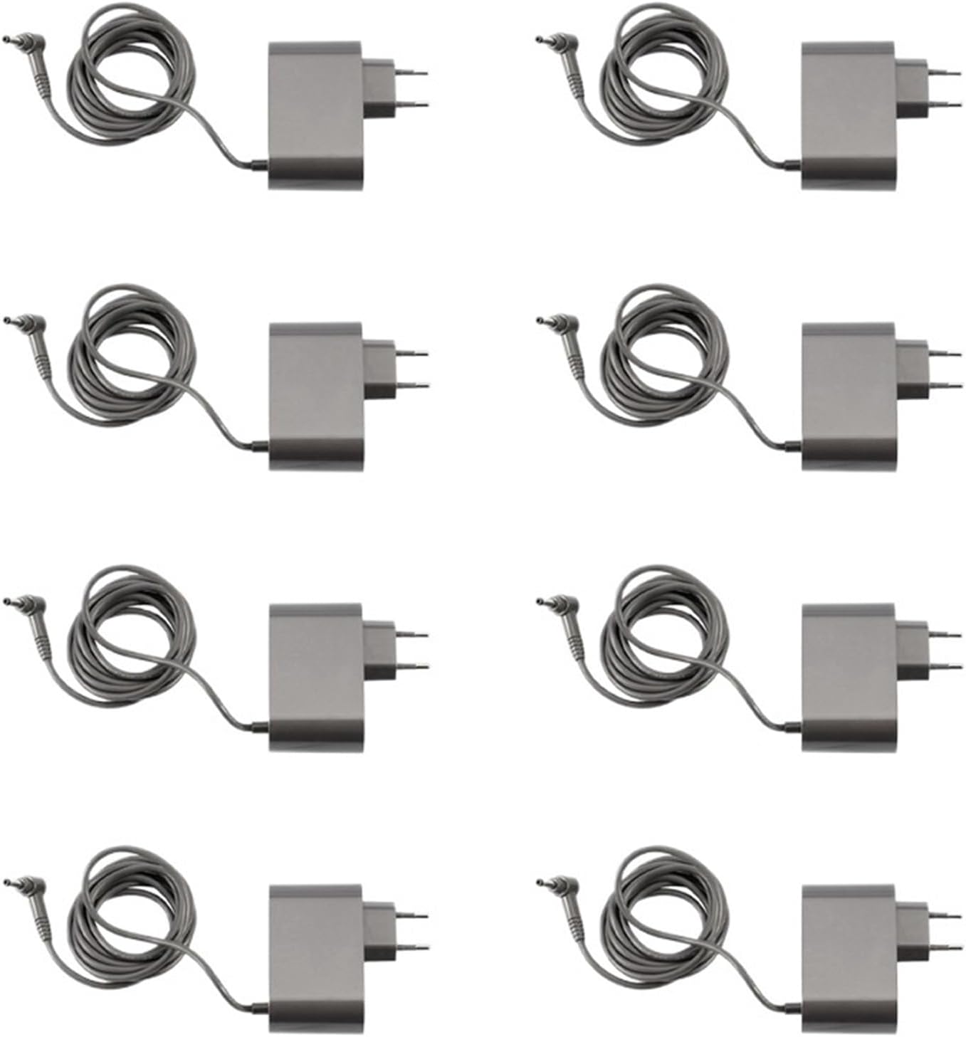 8Pcs Charger，Compatible For Dyson，V10 V11 Vacuum Cleaner Power Cord Adapter Replaceable Parts EU Plug