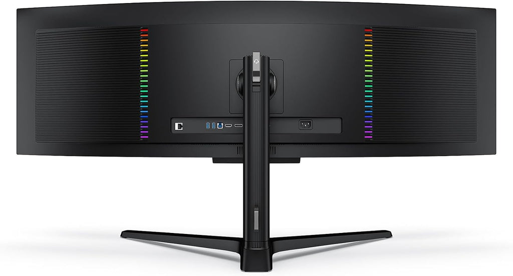 INNOCN 49' 49Q1S OLED Curved Gaming Monitor 5120 x 1440p 240Hz, 0.03ms, USB Type C 90W, HDMI 2.1, DisplayPort, USB Hub, Surrounding Speakers, Adaptive-Sync, Height Adjustable Stand, Black