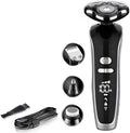 Electric Razor for Men, 3 -Speed Electric Shaver For Men Wet Dry Pro Beard Hair Trimmer Rechargeable Razor Facial Body Shaving Machine Grooming Kit