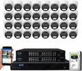 GW Security 32 Channel 12MP NVR 4K Security Camera System with 32 x 8MP PoE Spotlight Color Night Vision Outdoor/Indoor Microphone Dome Cameras, Smart AI Human/Vehicle Detection