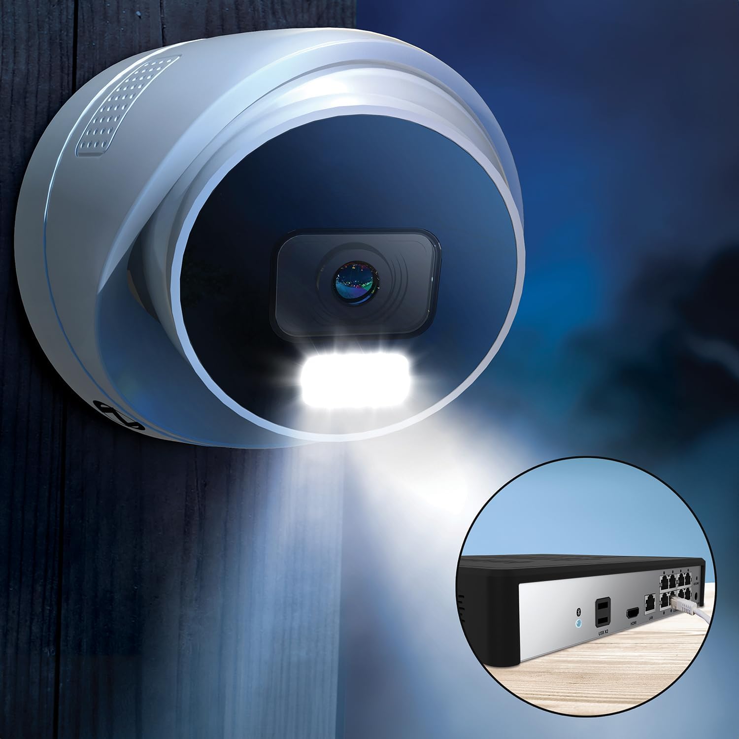 Night Owl 12 Channel NVR Security System with 2TB Hard Drive and 8 Wired IP 4K Plus Deterrence Dome Cameras