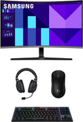 Samsung LS27D396GANXZA S39GD FHD 100Hz Curved 27' Monitor with PRO-X-2-LIGHTSPEED Headset, G915 Keyboard, and PRO-X-2-SUPERLIGHT Mouse (2025)