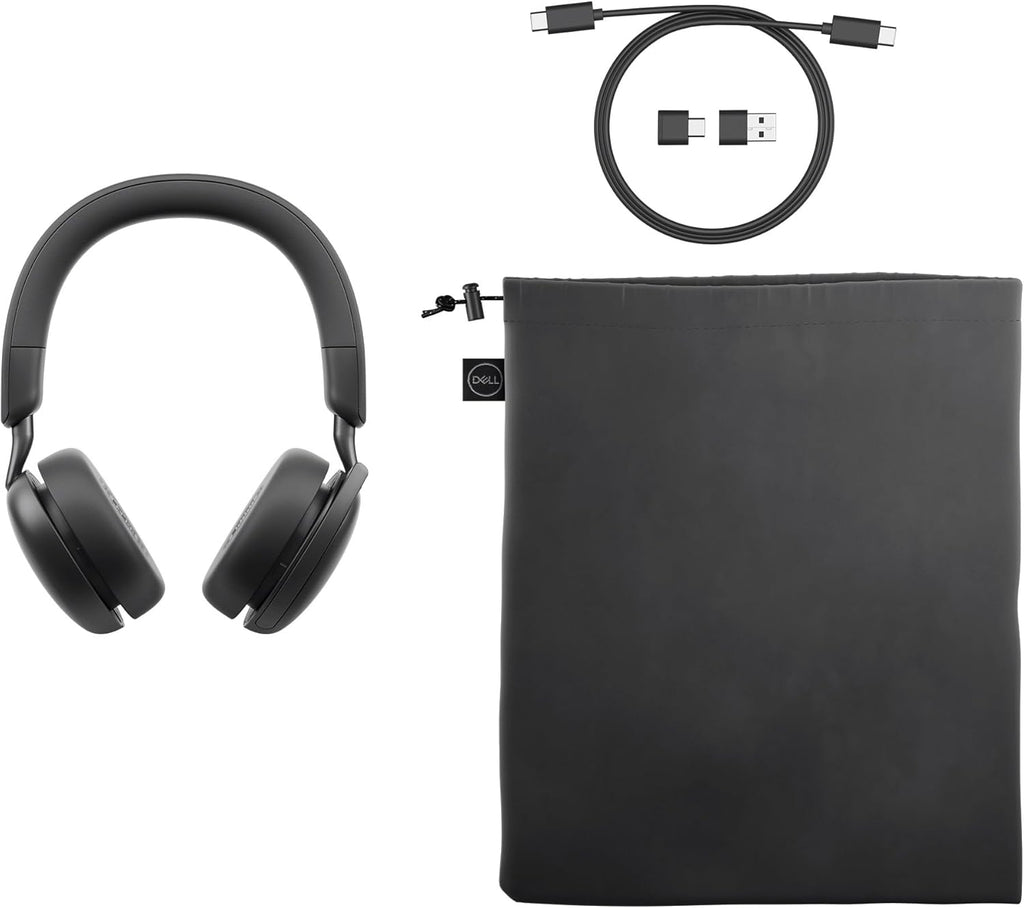 Dell WL5024 Pro Wireless ANC Headset - Hybrid Active Noise Cancellation, AI-Based Noise Cancellation Microphone, Leatherette Headband, Effortless connectivity, Microsoft Teams/Zoom Certified - Black