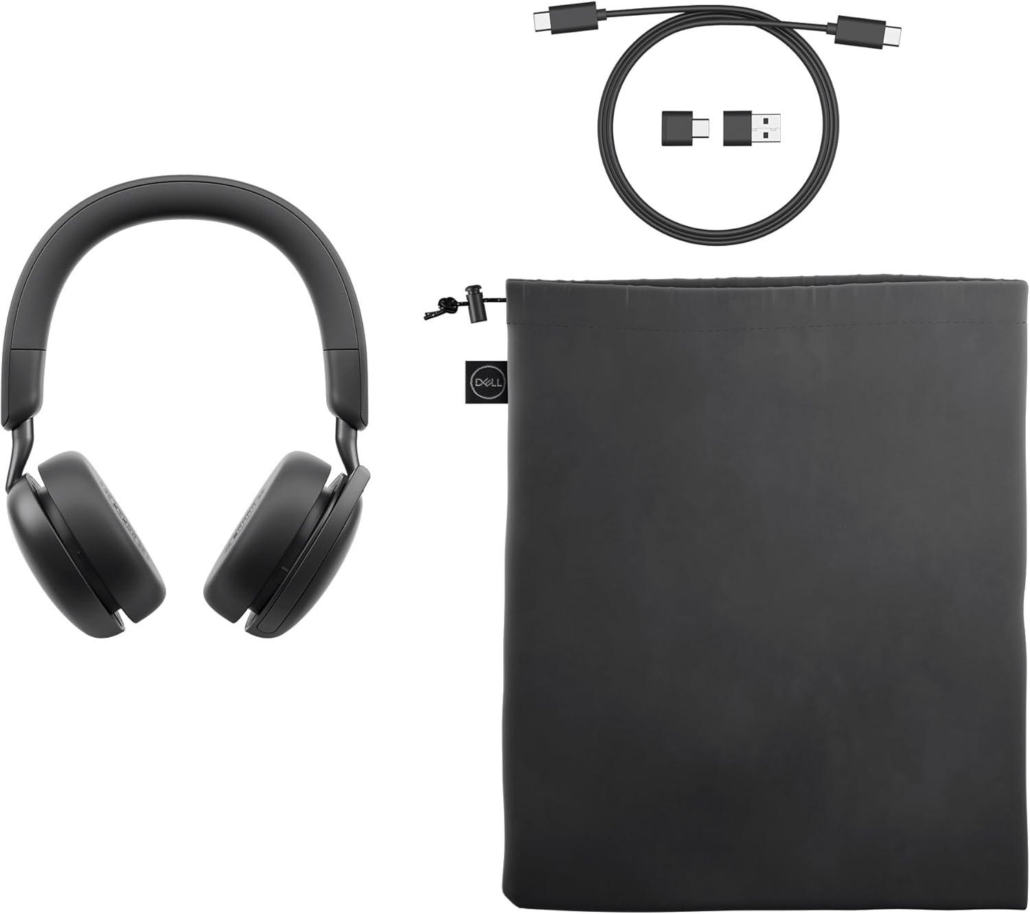 Dell WL5024 Pro Wireless ANC Headset - Hybrid Active Noise Cancellation, AI-Based Noise Cancellation Microphone, Leatherette Headband, Effortless connectivity, Microsoft Teams/Zoom Certified - Black