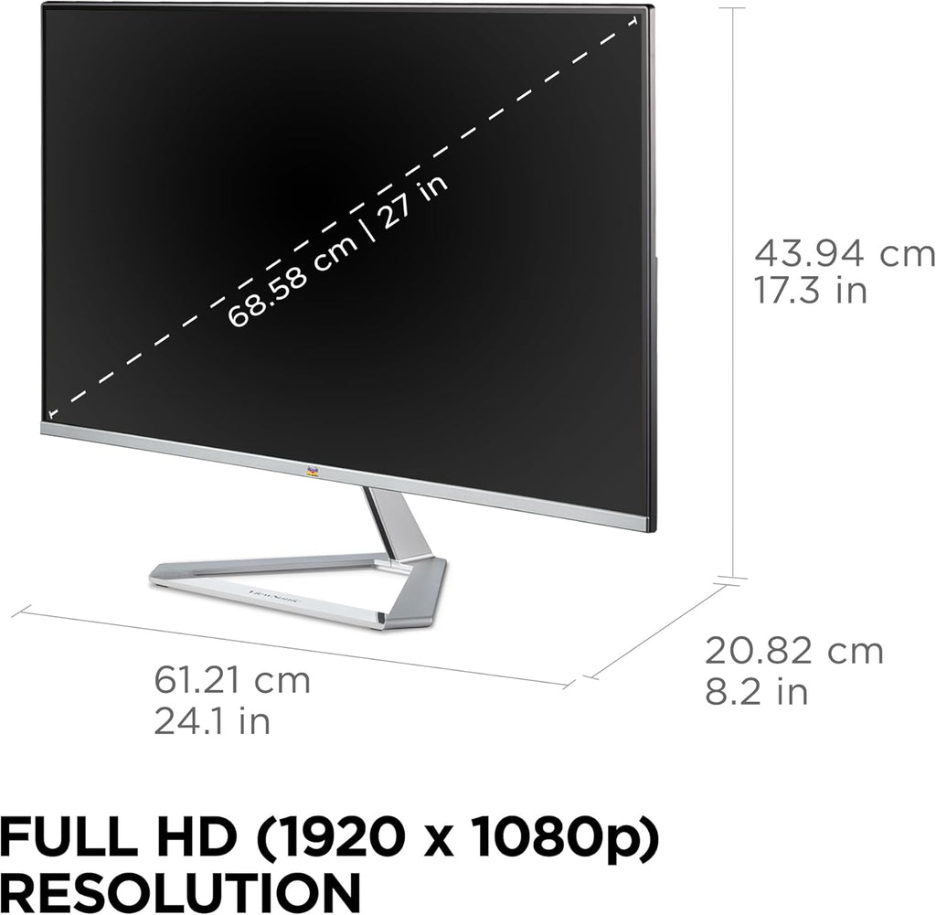 ViewSonic VX2776-SMHD 27in IPS 1080p Frameless LED Monitor HDMI, DisplayPort (Renewed)