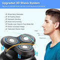Electric Shavers for Bald Men, Electric Shaver for Men 5 in 1 Waterproof Razor Beard Trimmer Grooming Kit with Nose Trimmer Hair Clipper Face Cleansing Brush