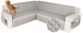 HDCAXKJ Waterproof Sectional Couch Cover L Shaped Sofa Covers Washable Corner Sectional Slipcovers Dog Pet Proof U Shape Furniture Protector with Upgraded Anti Slip Strips (X-Large, Light Grey)