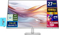 HP 27' (Replaces M27h) 100Hz IPS FHD 99% sRGB Display Monitor, Adjustable Height & Tilt, Flicker Free, Anti-Glare, Low-Blue Light Filter, Eye Ease, Black/Silver w/DKZ Hub USB Port Expander (2 Pack)