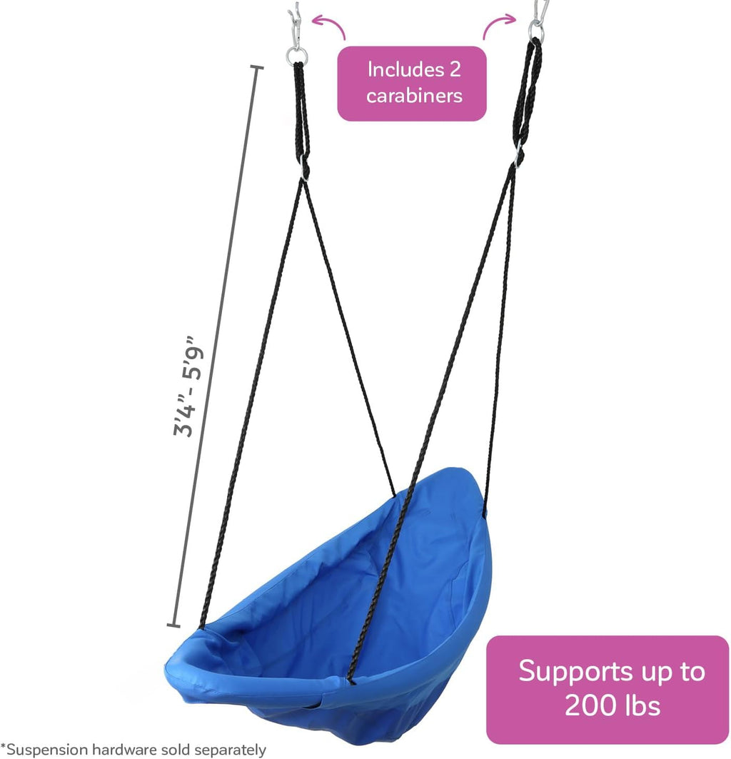 Fun and Function - Cozy Canoe Swing - Sensory Swing for Kids Indoor/Outdoor - Kids Hammock Chair - Supports up to 200 lbs