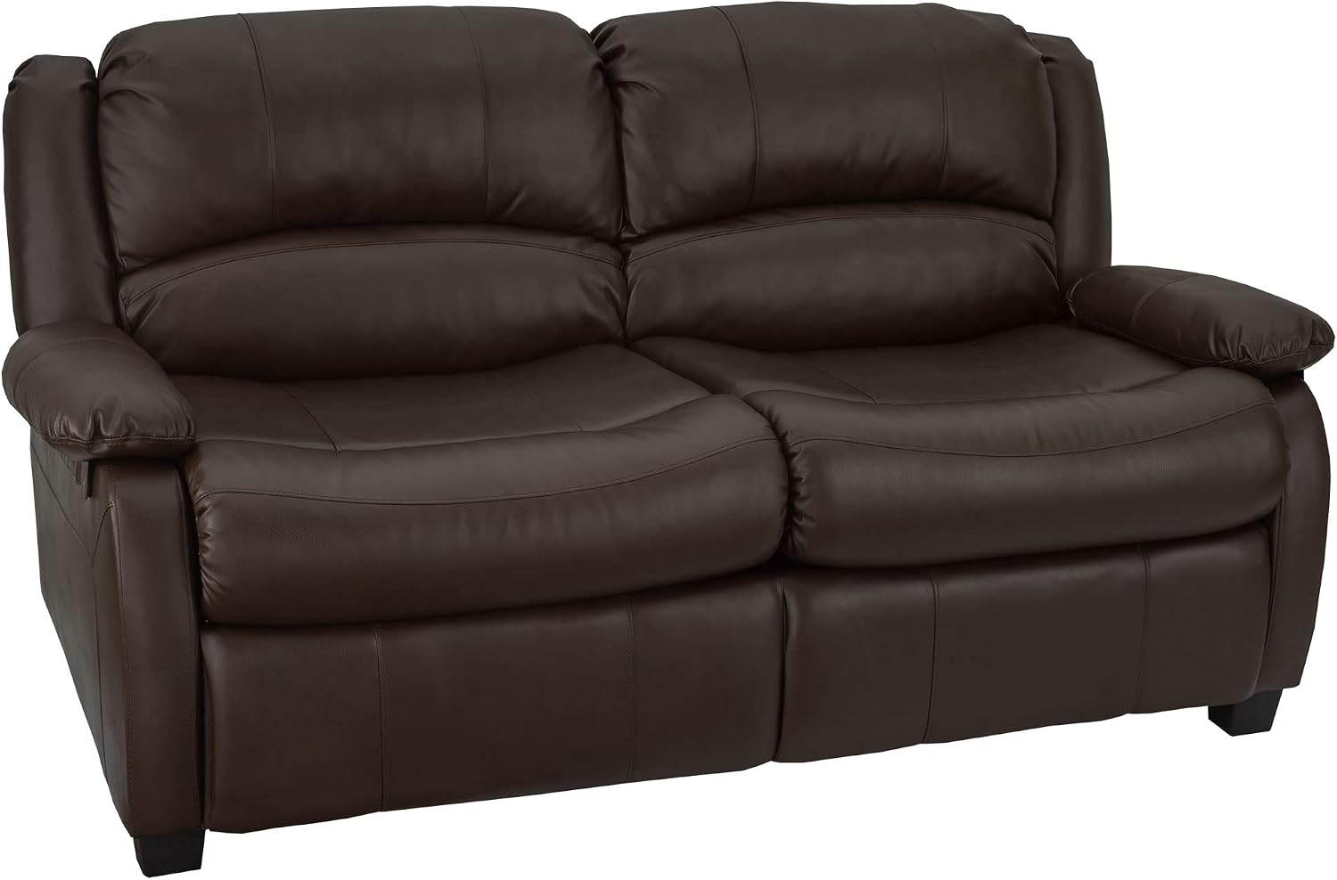 RecPro Charles Collection | 65' RV Hide A Bed Loveseat | Memory Foam Mattress | Pull Out Couch | RV Furniture | Chestnut