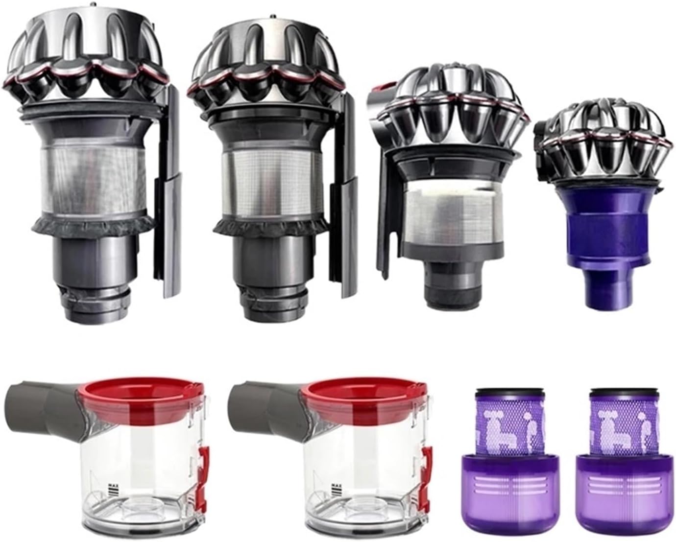 Compatible for Dyson V11 V10。 Handheld Vacuum Cleaner Cyclone Collector V6 V7 Dust Cup V8 Dust Bucket HEPA Filter Replacement Parts (Color : V10 Cyclone)