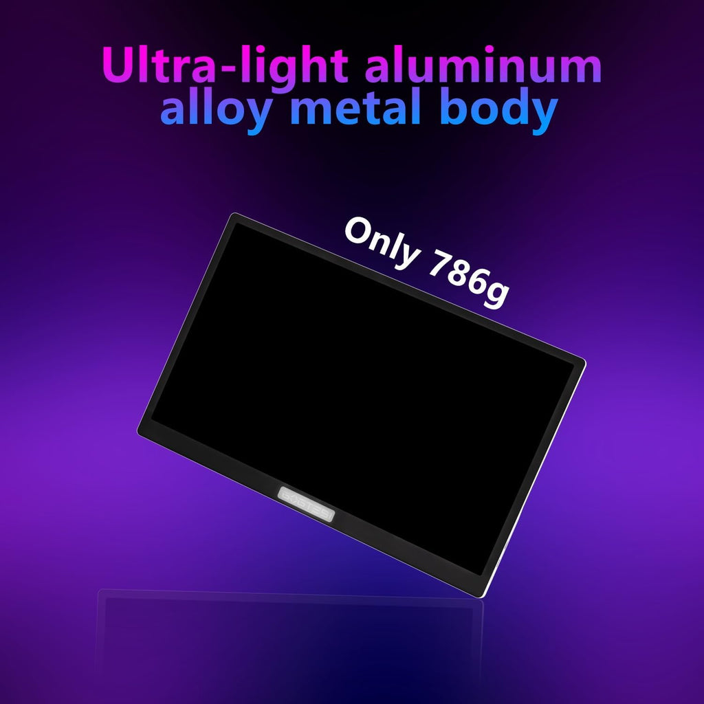 15.6 Inch 4K UHD Portable Gaming Monitor 120% sRGB Lightweight Metal Touchscreen with Type-C Mini HDMI Travel Monitor for Laptop/PC/Mac/PS4/5/Switch