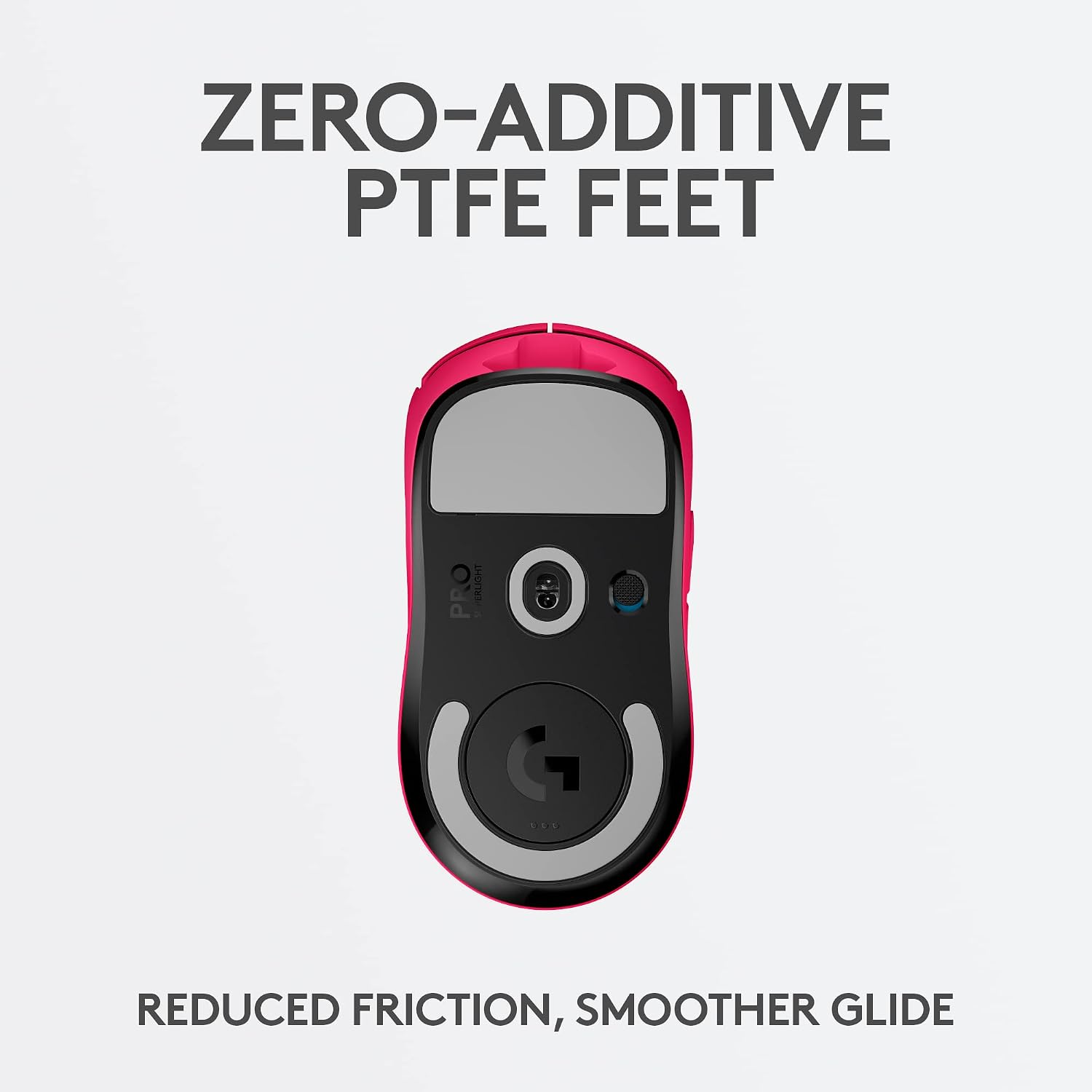 Logitech G PRO X Superlight Wireless Gaming Mouse, Ultra-Lightweight, Hero 25K Sensor, 25,600 DPI, 5 Programmable Buttons, Long Battery Life, Compatible with PC/Mac - Magenta