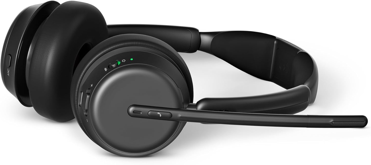 EPOS Impact 1061 ANC High-Performance Bluetooth Headset for PC - Double-Sided, Advanced Noise Cancellation, EPOS AI, Super Wideband Audio, Intuitive Controls, for Professionals in Loud Workspaces