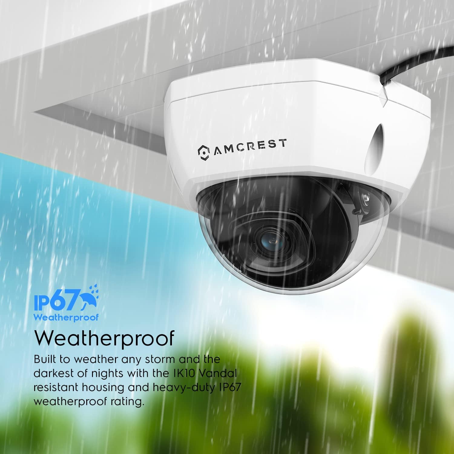 Amcrest 4K 8CH Security Camera System w/ 4K (8MP) NVR, (4) x 8-Megapixel IP67 Weatherproof Metal Dome POE IP Cameras (3840x2160),Pre-Installed 2TB Hard Drive, NV4108E-HS-IP8M-2493EW4-2TB (White)