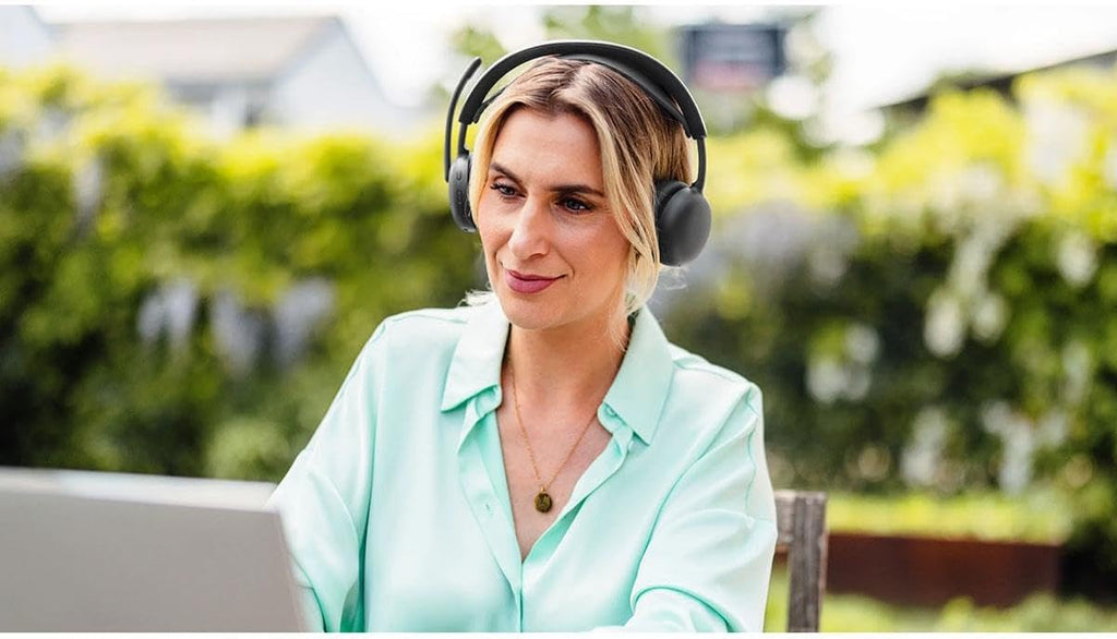 Logitech Zone Wireless 2 ES - Noise-Canceling Wireless Headset with Adaptive Hybrid ANC, Bluetooth, Graphite
