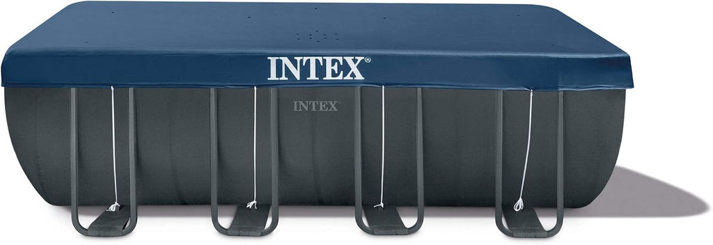 INTEX 26355EH Ultra XTR 18ft x 9ft x 52in Above Ground Swimming Pool Set with Sand Filter Pump and Solar Pool Cover