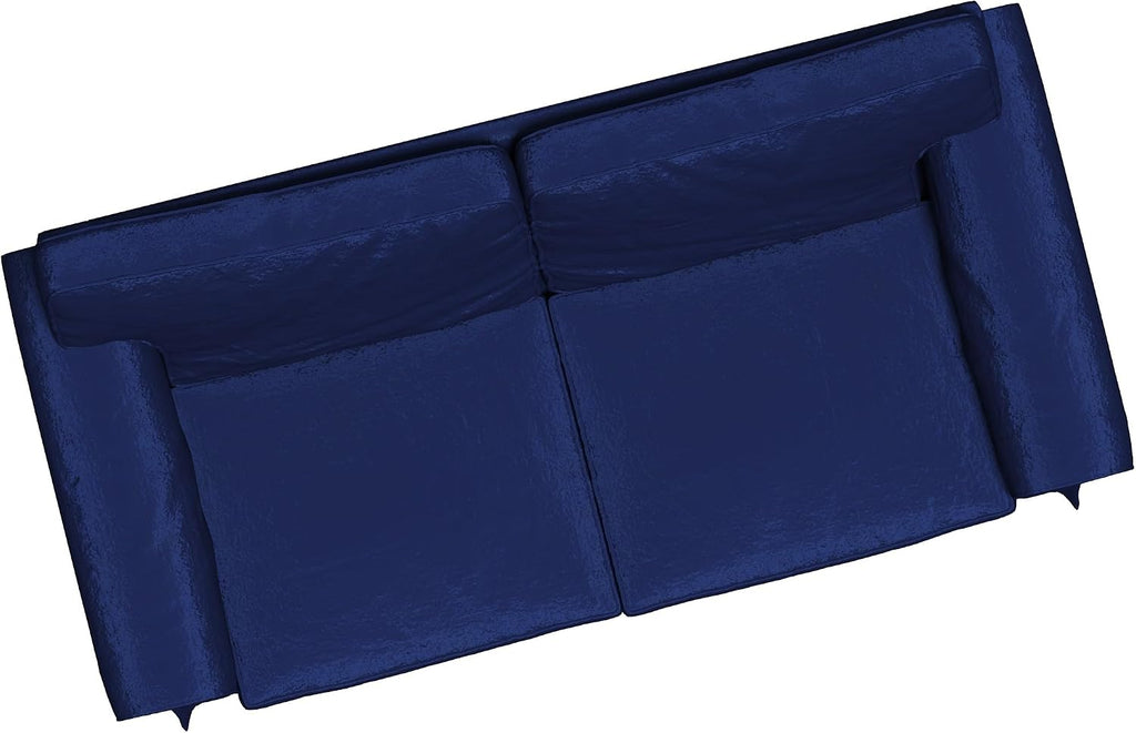 Velvet Pets Friendly Sofa Covers Made Compatible for IKEA Ektorp Loveseat Two Seat Slipcovers (Velvet Blue Ektorp 2)