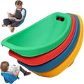 4-Packs Scoop Rocker Chair for Kids, Toddler Reading Chair with Back Support, Plastic Scoop Rockers for Classroom, Lightweight Wiggle Floor Chair Sensory Balance Wobble Seat,4pcs