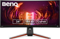 BenQ MOBIUZ EX3410R Curved Gaming Monitor 34' 2K 1440p 144Hz 1ms w/Remote | HDRi | 1000R | Color Optimizer | Freesync Premium Pro | Eye-Care | Height, Swivel & Tilt | 2.1ch w/ 5w Sub | USB Hub