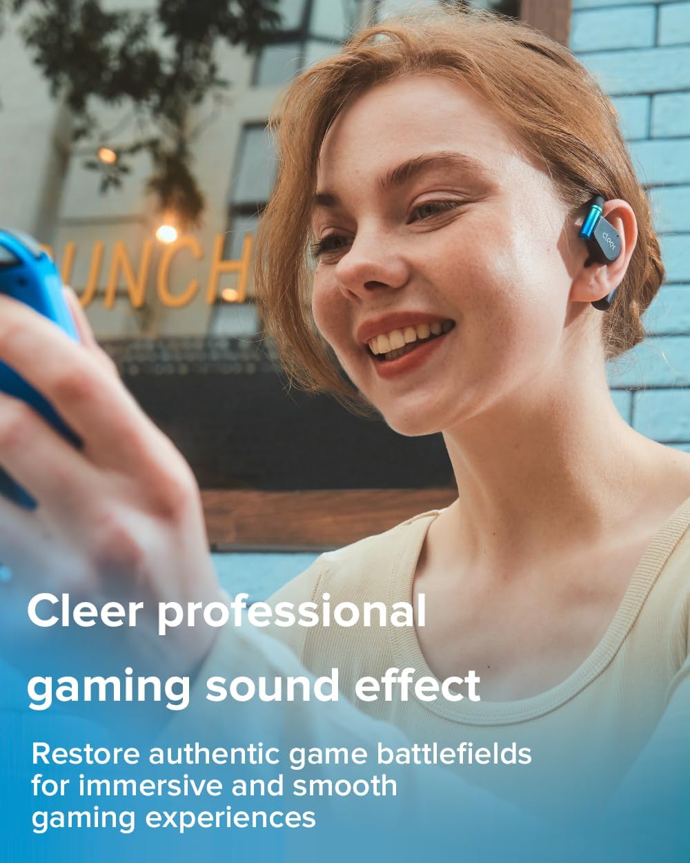 Cleer ARC 3 Gaming Earbuds - True Wireless Open Ear Headphones,Ultra-Low Latency,Snapdragon & Dolby Sound, Bluetooth 5.4, USB-C Dongle,50Hr Battery, Compatible with PS4, PS5, PC, Quest, Switch, Black