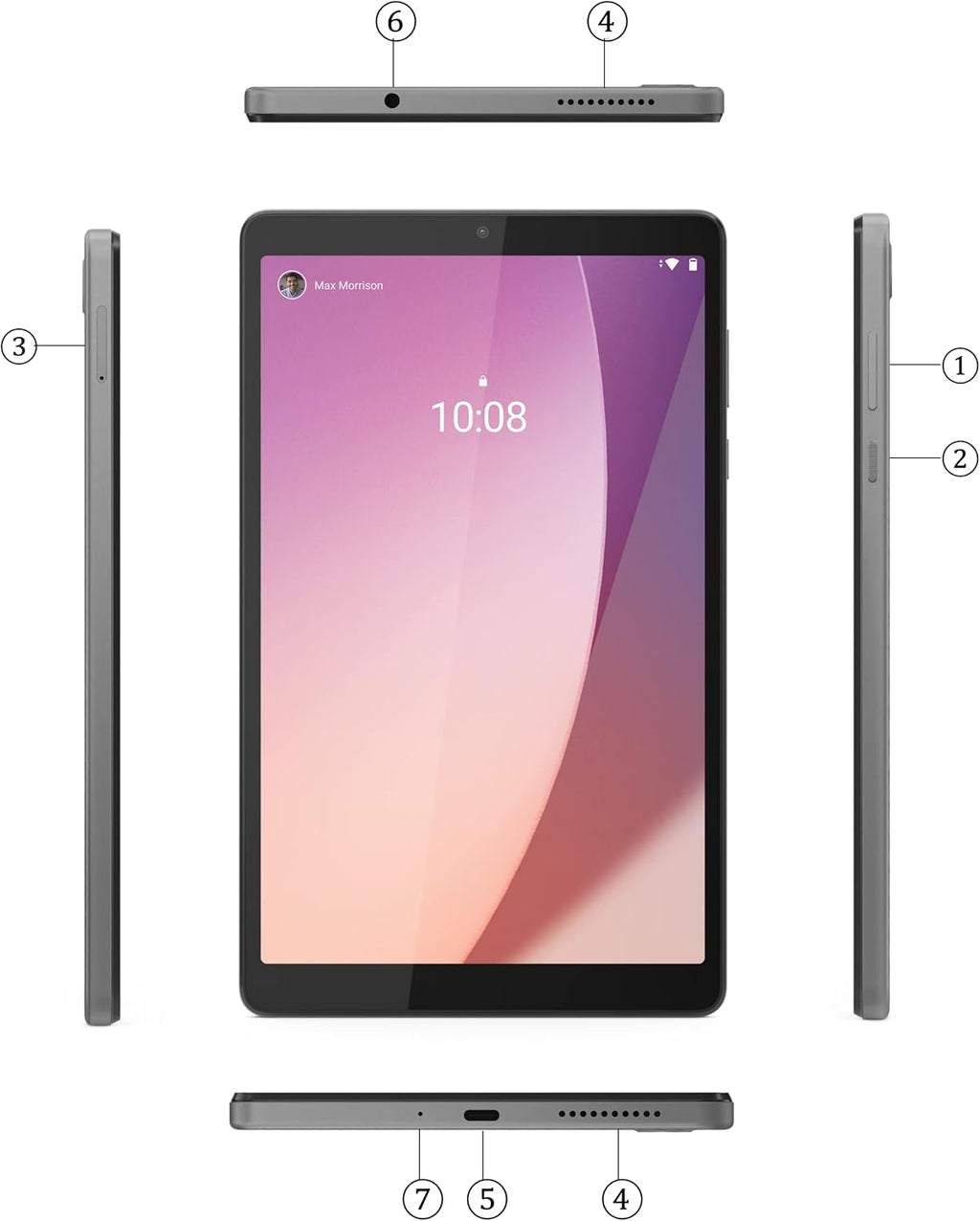 Lenovo Tab M8 (4th Gen) - 2023 - Tablet - Long Battery Life - 8' HD - Front 2MP & Rear 5MP Camera - 2GB Memory - 32GB Storage - Android 12 (Go Edition) or Later,Gray