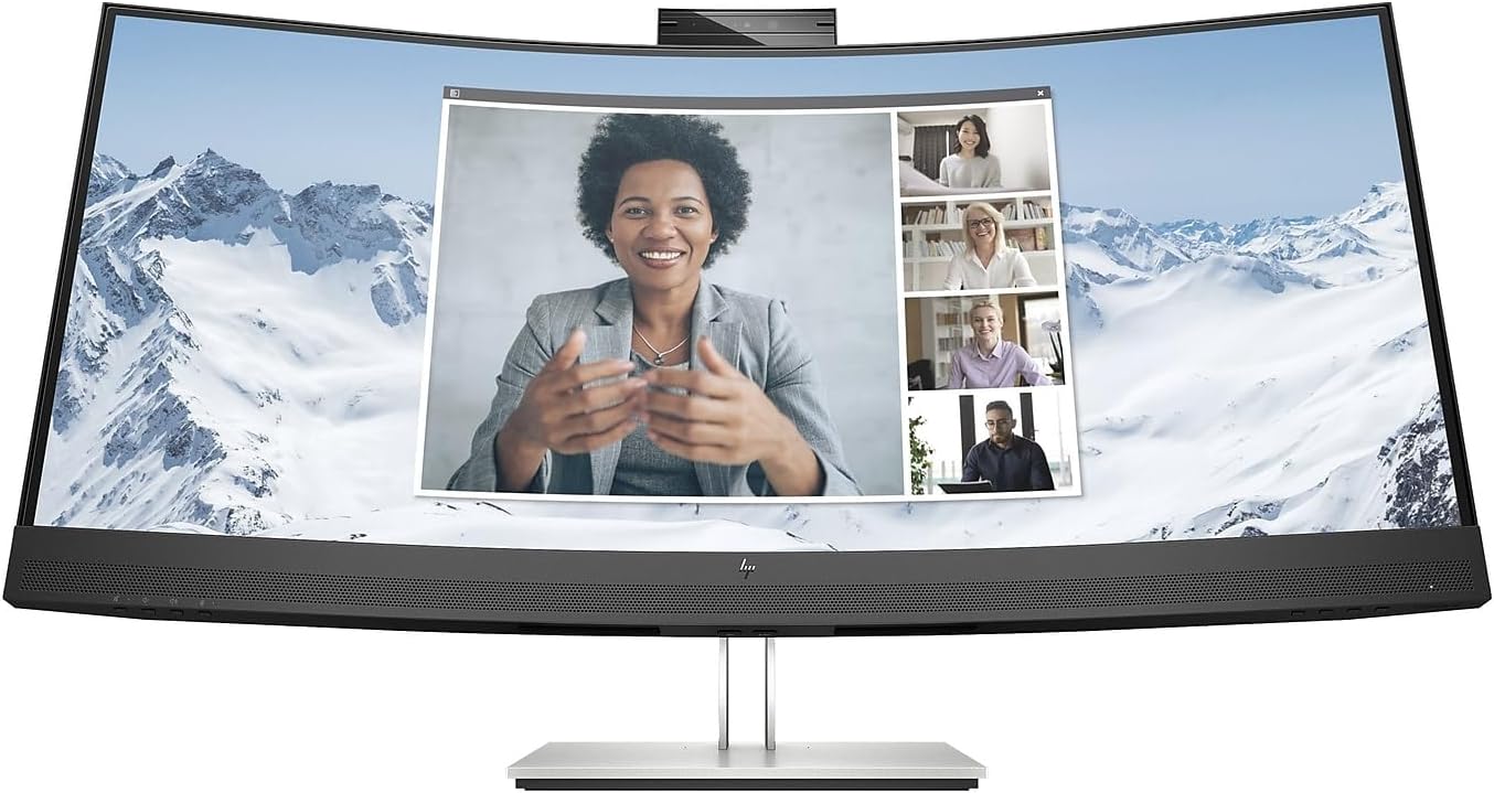 HP E34m G4 34' WQHD Curved Screen LED LCD Monitor - 21:9 - Black