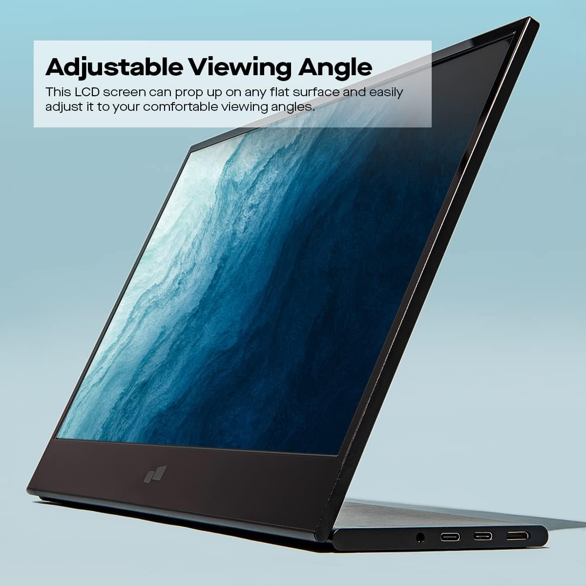 Mobile Pixels Glance Portable Monitor, 16' FHD 1080P Monitor, Travel Monitors with Dual Speakers, Tilt Adjustment & Non-Slip, HDMI USB C Plug & Play Extra Monitors for Laptop, macOS, Windows