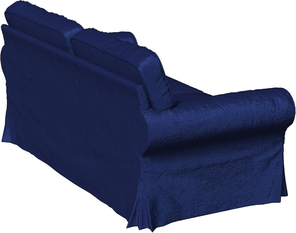 Velvet Pets Friendly Sofa Covers Made Compatible for IKEA Ektorp Loveseat Two Seat Slipcovers (Velvet Blue Ektorp 2)