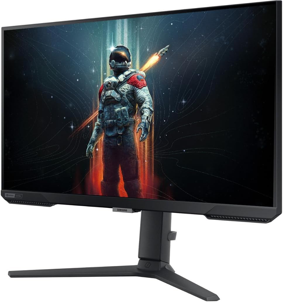Samsung 27' Odyssey G4 Series IPS LED Gaming Monitor, 240Hz, 1ms, Nvidia G-Sync, Ultrawide Game View, AMD FreeSync Premium, HDMI, Black, with HDMI Cable